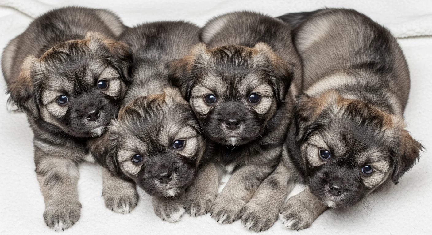 Portee de chiots Bolonka Zwetna ages de quelques semaines